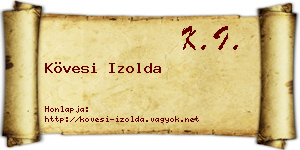Kövesi Izolda névjegykártya